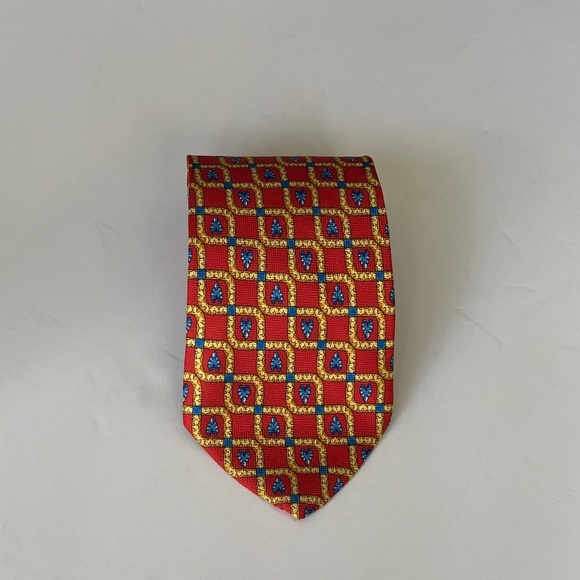 Giampiero Valenti Vintage Formal Tie in Red and Gold - Picture 2 of 7